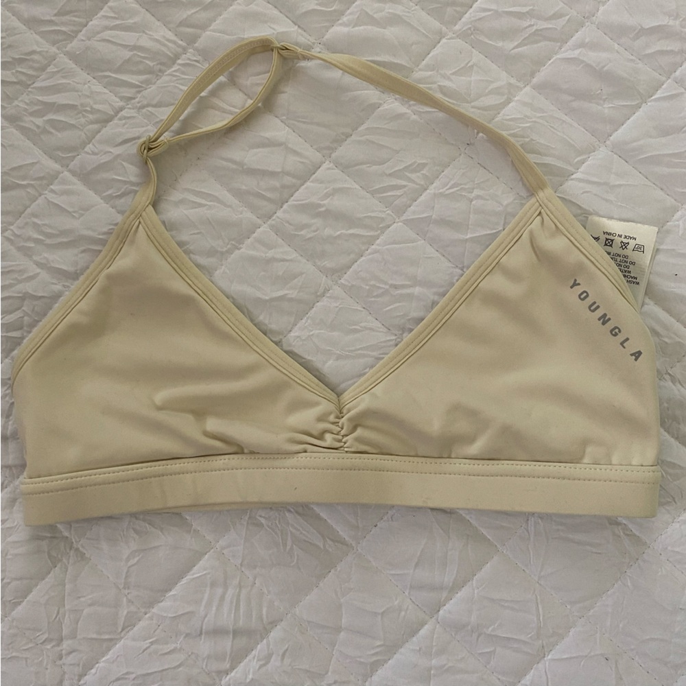 YoungLA Cream sports bra